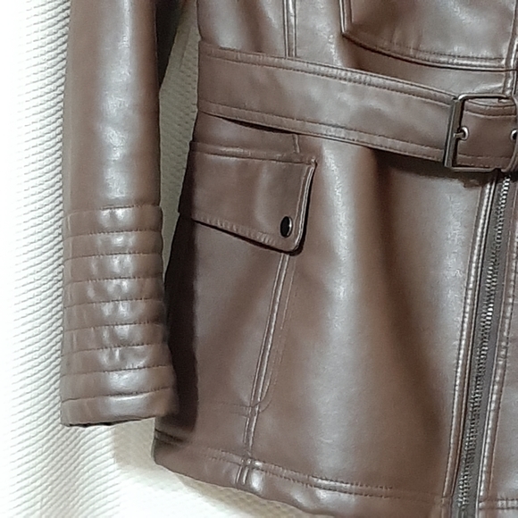 Ricki's Ladies Pleather and Faux Sherpa Jacket - Picture 2 of 5